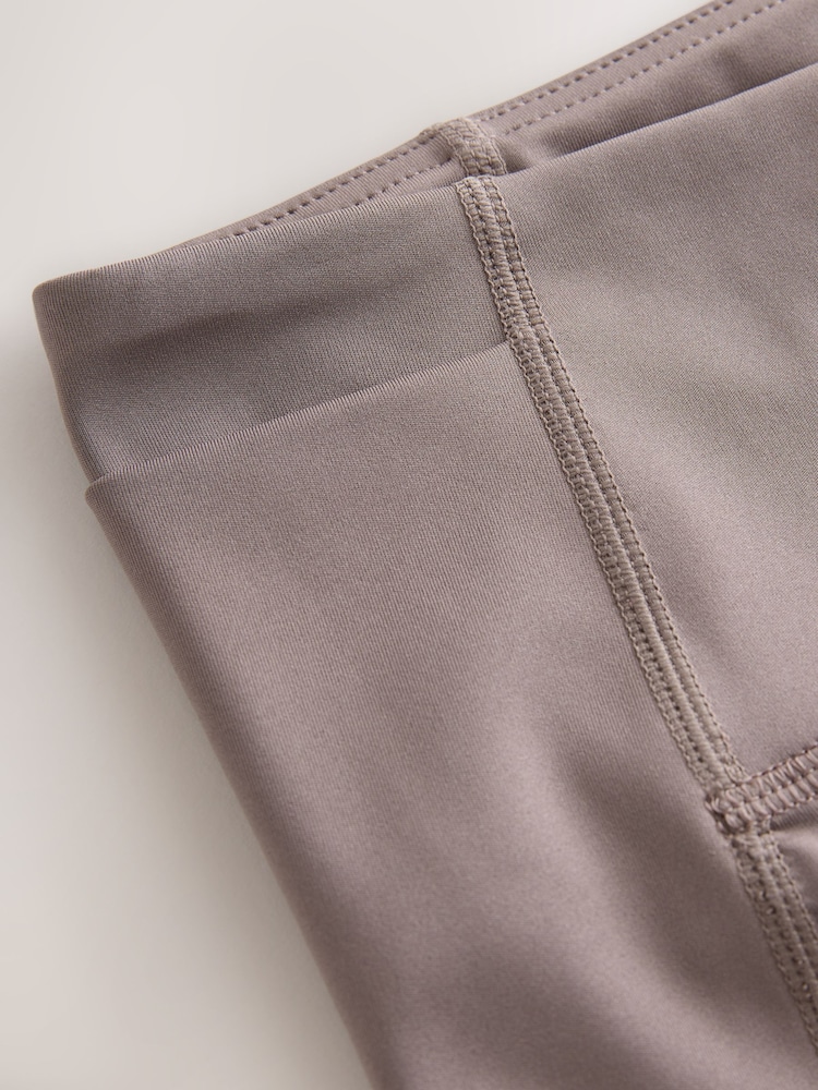 Mink Brown Power Active Sports Leggings with Pocket - Image 9 of 9