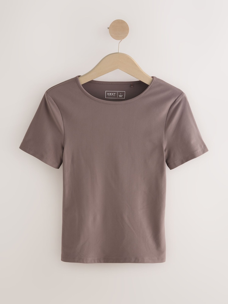 Mink Brown Active Ultimate Short Sleeve Sports Top - Image 1 of 1