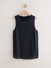 Navy Active Lightweight Open Back Tank Vest - Image 1 of 3