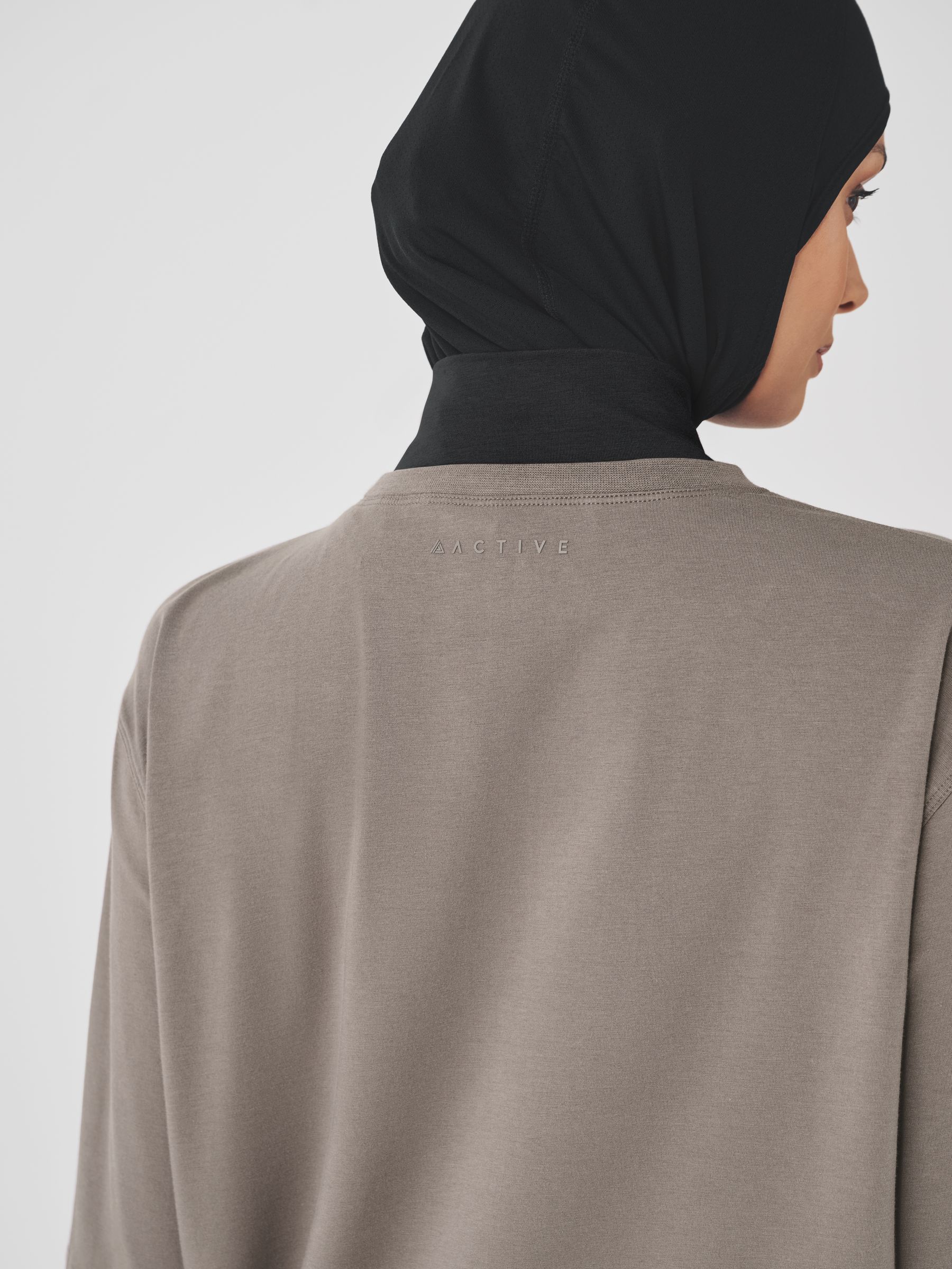 Buy Mocha Brown Active Long Sleeve Modest T-Shirt from Next USA