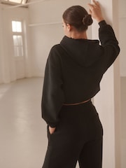 Black Active Cropped Hoodie - Image 3 of 9