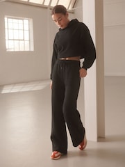 Black Active Cropped Hoodie - Image 4 of 9