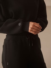 Black Active Cropped Hoodie - Image 6 of 9