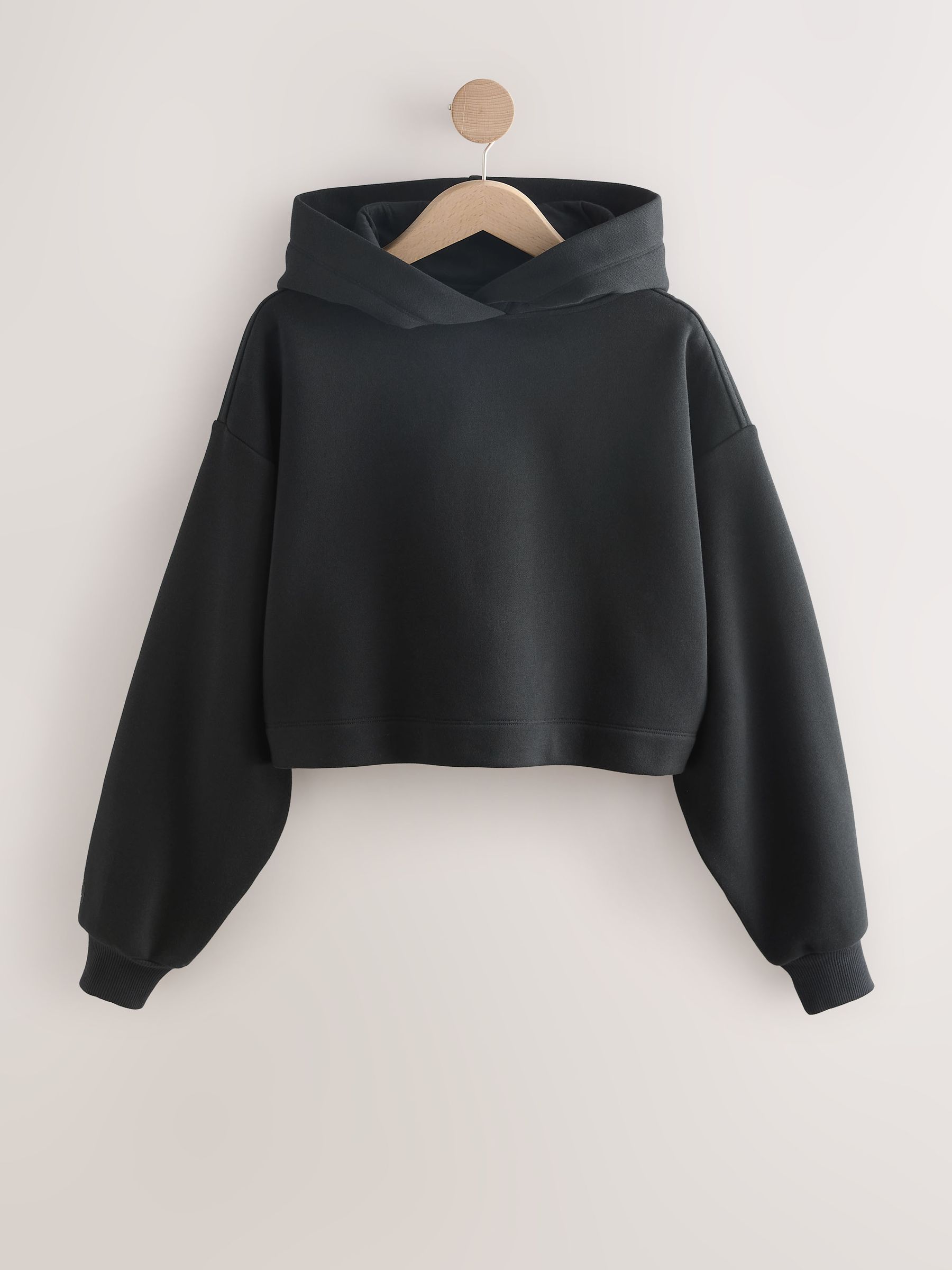 Buy Black Active Cropped Hoodie from the Next UK online shop