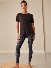 Chocolate Brown Active Crew Neck Lightweight Short Sleeve T-Shirt - Image 2 of 8