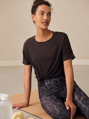 Chocolate Brown Active Crew Neck Lightweight Short Sleeve T-Shirt - Image 3 of 8