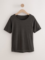 Chocolate Brown Active Crew Neck Lightweight Short Sleeve T-Shirt - Image 6 of 8