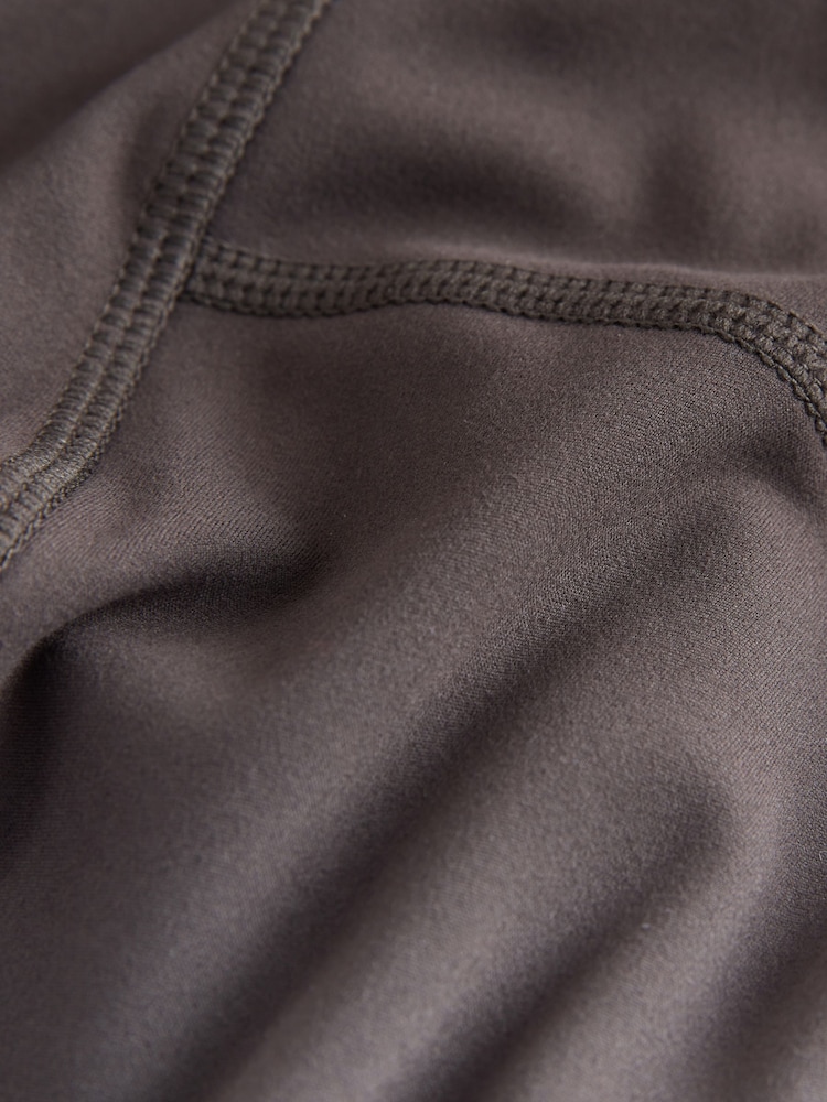 Chocolate Brown Active Sports Zip Through Yoga Jacket - Image 2 of 4