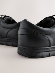 Schwarz - Smart Leather Lace Up School Shoes - Bild 4 von 5