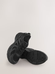 Black Mesh Lace Up School Trainers - Image 3 of 5