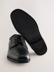 Black Leather Lace Up Derby School Shoes - Image 5 of 5