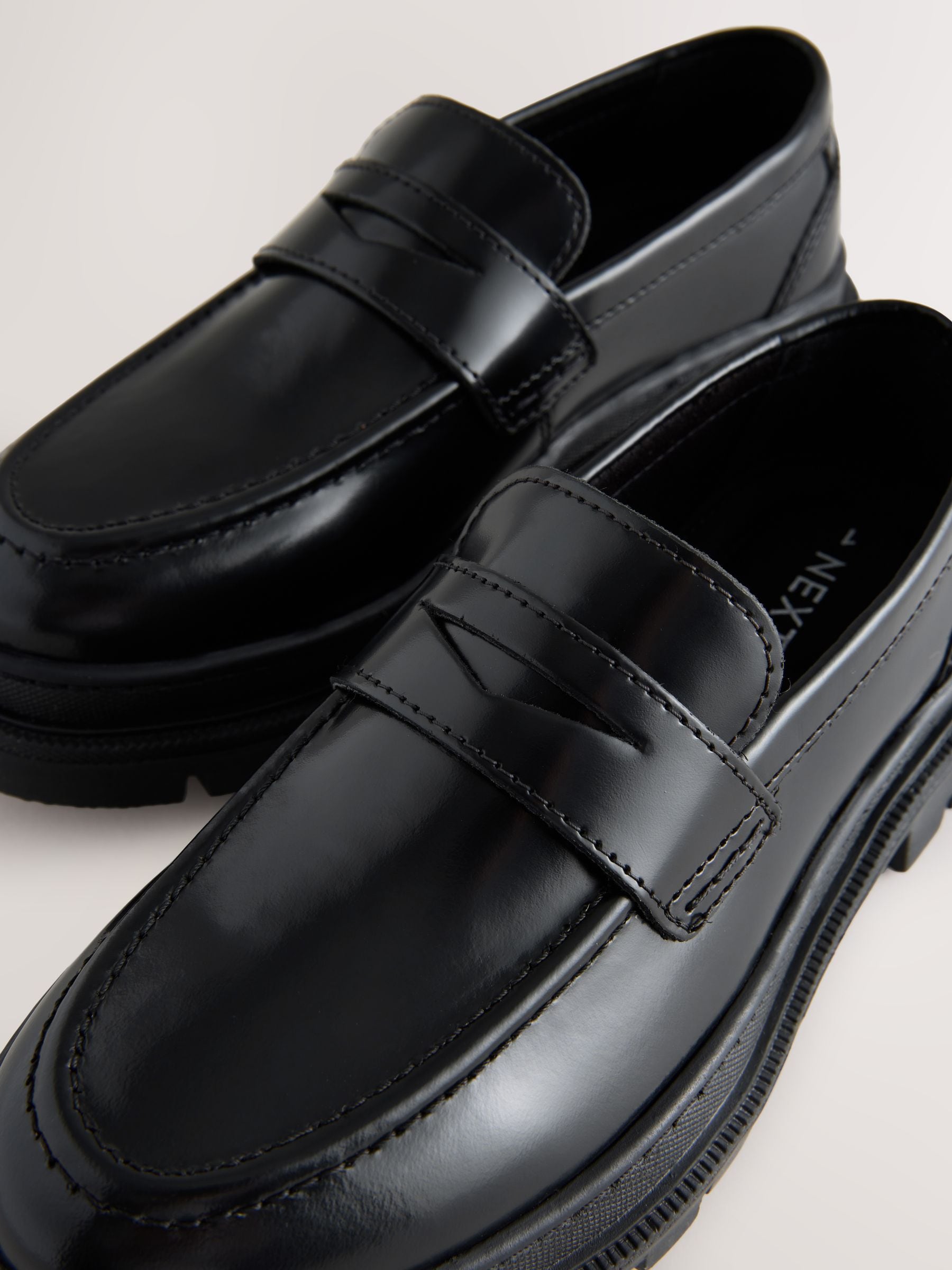 Buy Black Slip-On Leather School Loafers from Next South Africa