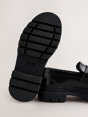 Black Slip-On Leather School Loafers - Image 5 of 5