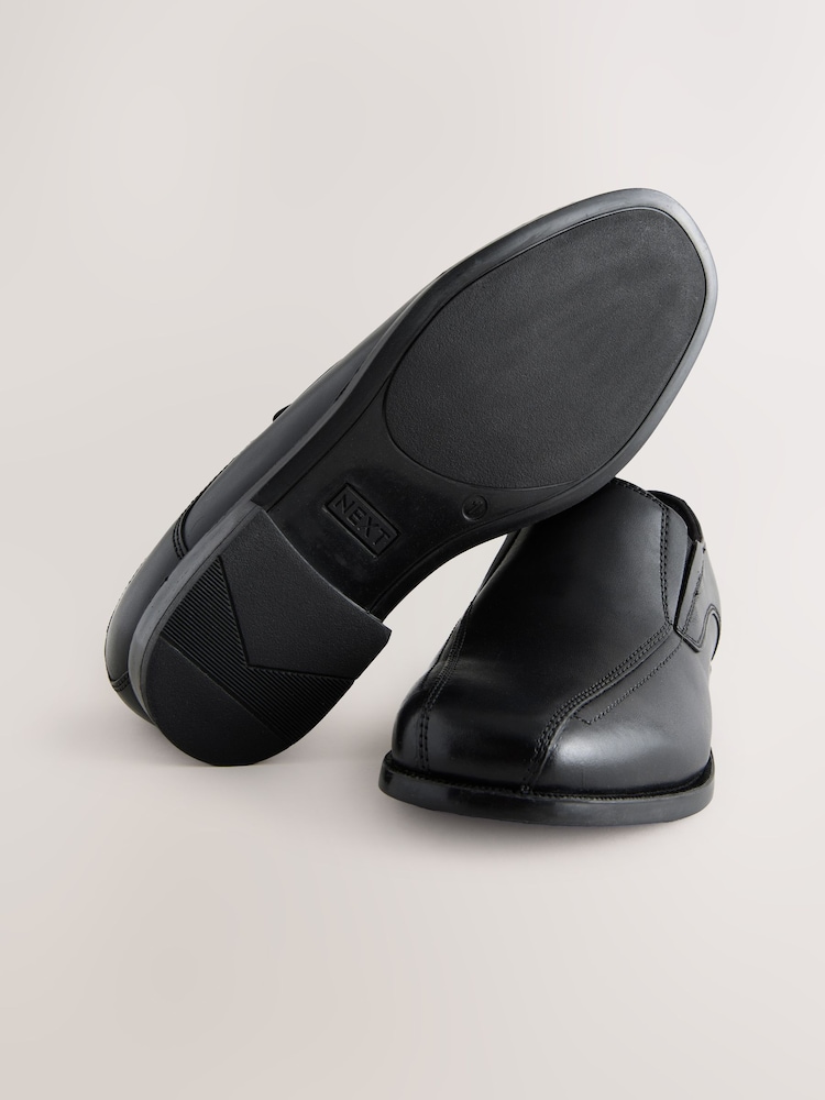 Black Leather Loafer School Shoes - Image 5 of 5