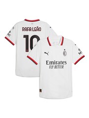 Puma White AC Milan Authentic Away Shirt 2024-25 Rafa Leao 10 - Image 1 of 3