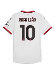 Puma White AC Milan Authentic Away Shirt 2024-25 Rafa Leao 10 - Image 3 of 3