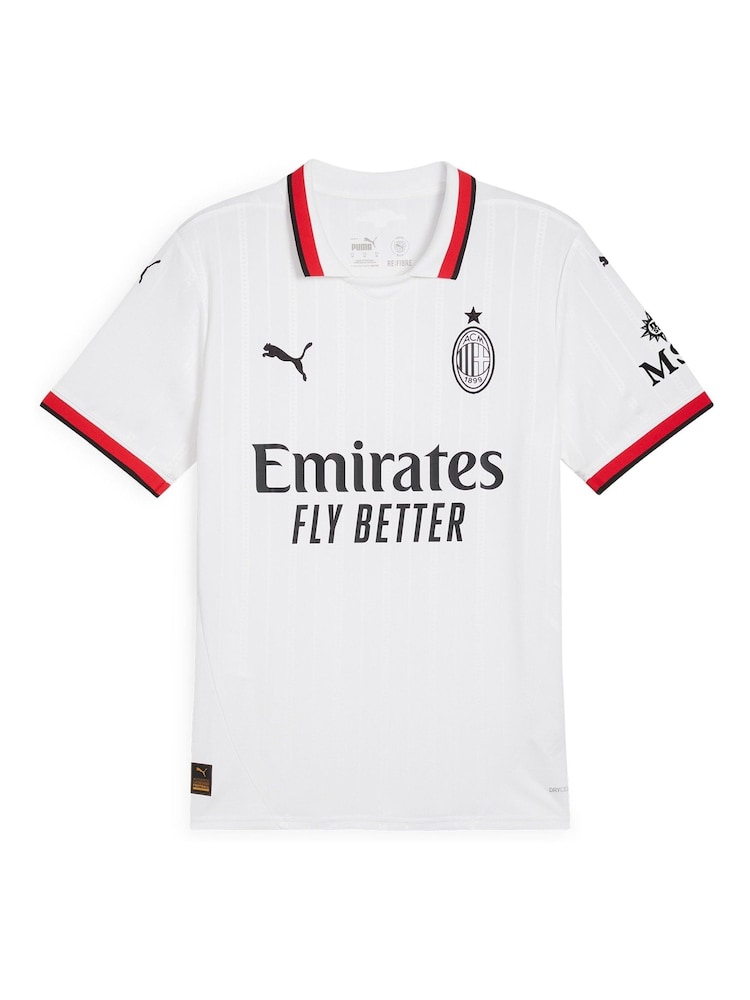 Puma White AC Milan Away Shirt 2024-25 Pulisic 11 - Image 2 of 3