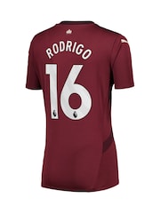 Puma Red Womens Manchester City Third Shirt 2024-25 Rodrigo 16 - Image 3 of 3