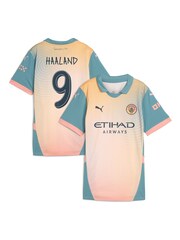 Puma Pink Womens Manchester City Fourth Shirt 2024-25 Haaland 9 - Image 1 of 3