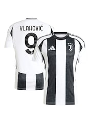 adidas Black Juventus Vlahovic 9 Home Shirt 2024-25 - Image 1 of 3