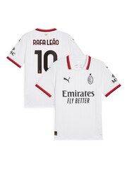 Puma White AC Milan Away Shirt 2024-25 Rafa Leao 10 - Image 1 of 3