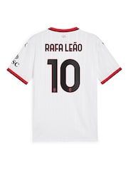 Puma White AC Milan Away Shirt 2024-25 Rafa Leao 10 - Image 3 of 3
