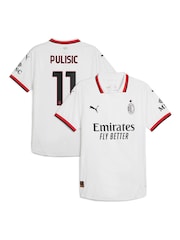 Puma White AC Milan Authentic Away Shirt 2024-25 Pulisic 11 - Image 1 of 3