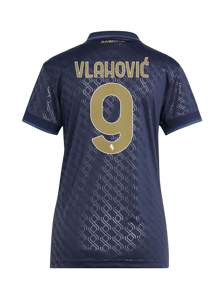 adidas Blue Womens Vlahovic 9 Juventus Third Shirt 2024-25 - Image 3 of 3