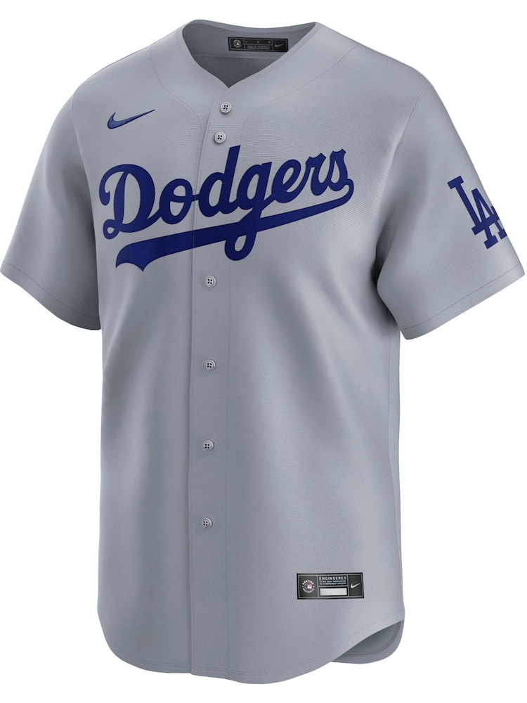 Fanatics Grey MLB Los Angeles Dodgers MLB Limited Alternate T-Shirt - Image 2 of 2