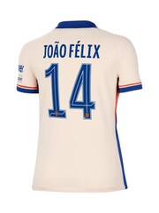 Nike Cream Chelsea Away Stadium Shirt 2024-25 Womens Joao Felix 14 - Image 3 of 3