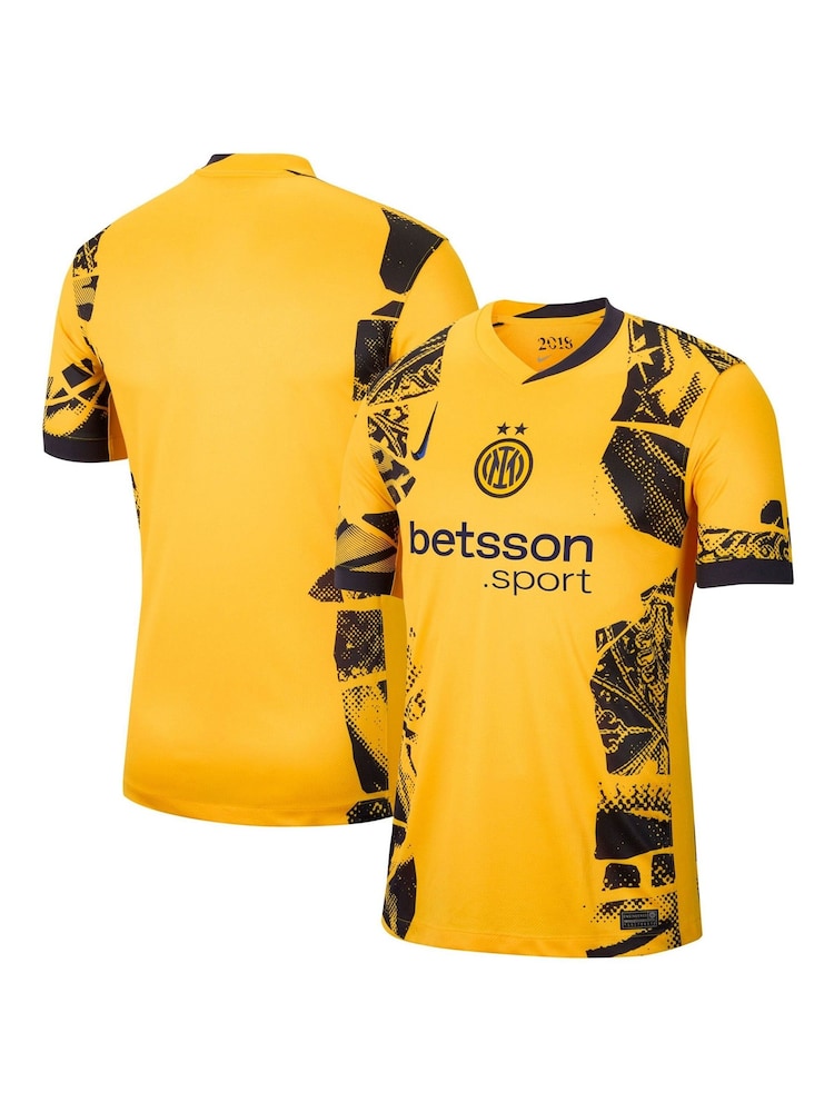 Nike Gold Inter Milan Third Stadium Shirt 2024-25 - Image 1 of 3