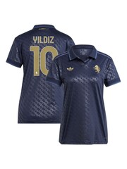 adidas Blue Womens Yildiz 10 Juventus Third Shirt 2024-25 - Image 1 of 3