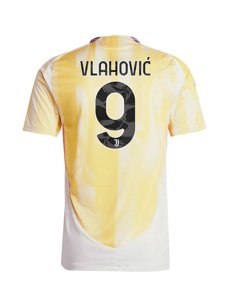 Buy adidas Yellow Vlahovic Juventus Away Authentic Shirt 2024-25