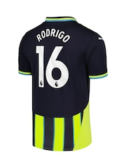 Puma Black Manchester City Away Shirt 2024-25 with Rodrigo 16 - Image 3 of 3