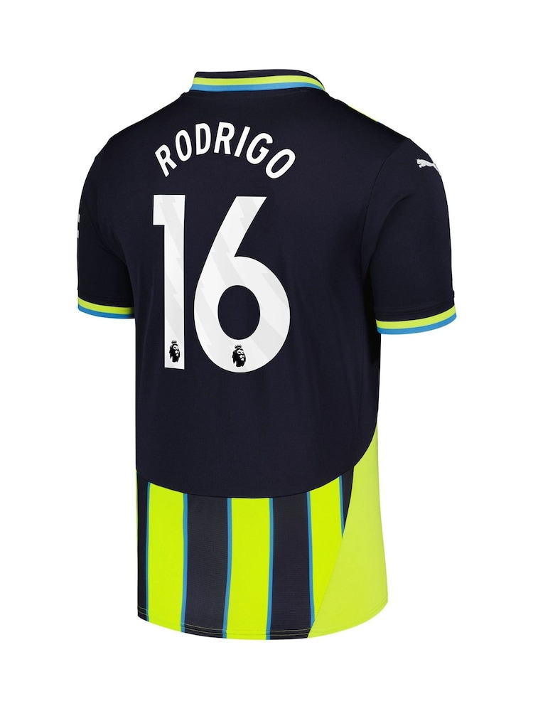 Puma Black Manchester City Away Shirt 2024-25 with Rodrigo 16 - Image 3 of 3