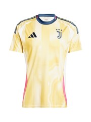 adidas Yellow Vlahovic 9 Juventus Away Shirt 2024-25 - Image 2 of 3
