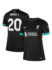 Nike Black Liverpool Away Stadium Shirt 2024-25 Womens Diogo J. 20 - Image 1 of 3