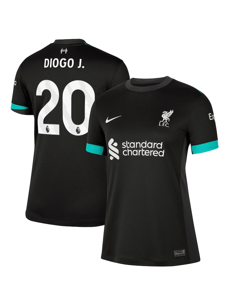 Nike Black Liverpool Away Stadium Shirt 2024-25 Womens Diogo J. 20 - Image 1 of 3