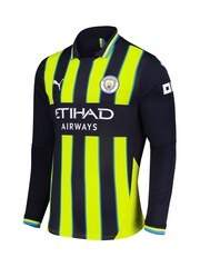 Puma Black Manchester City Away Long Sleeve Shirt 2024-25 with Rodrigo 16 - Image 2 of 3