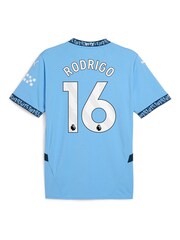 Puma Blue Manchester City Home Shirt 2024-25 Rodrigo 16 - Image 3 of 3