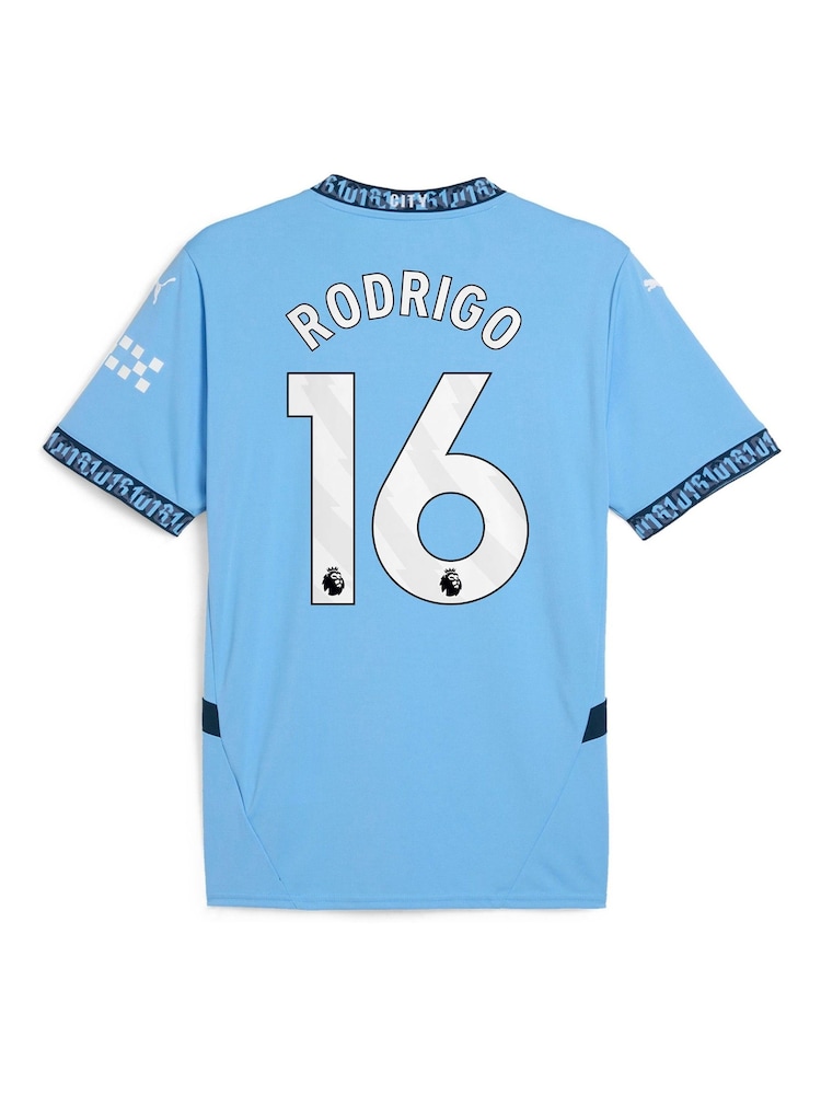 Puma Blue Manchester City Home Shirt 2024-25 Rodrigo 16 - Image 3 of 3
