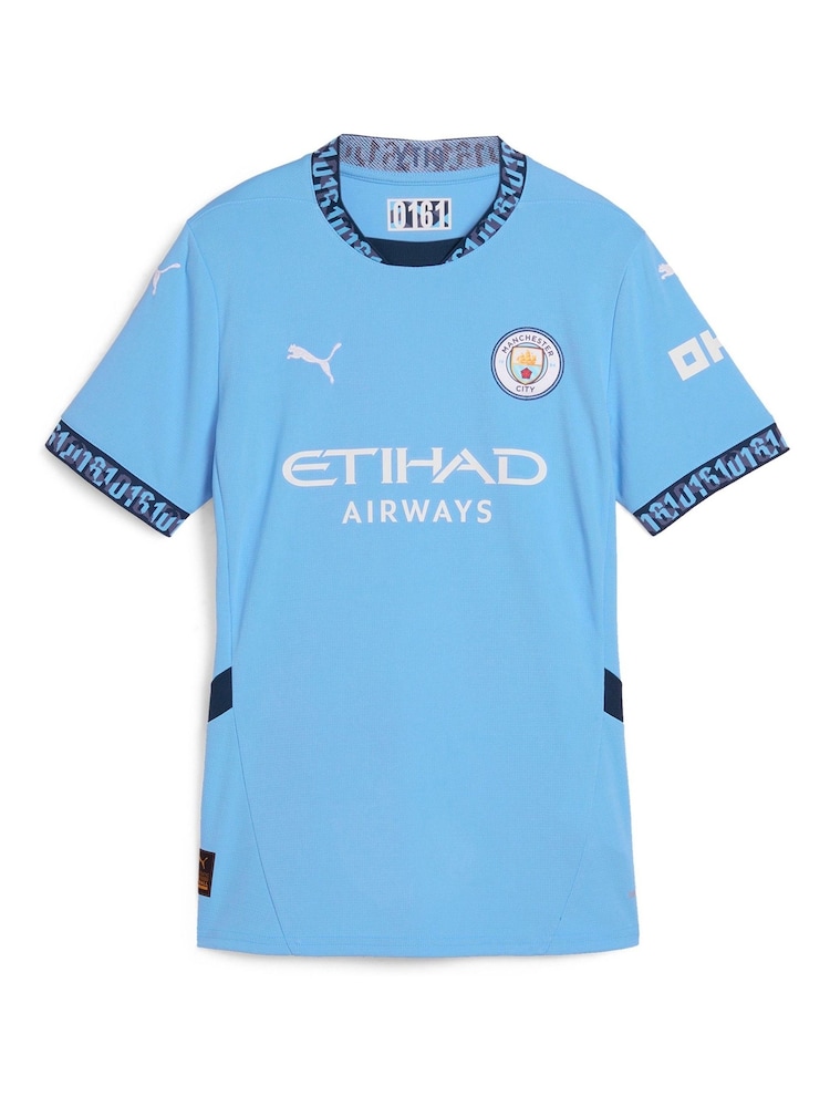 Puma Blue Womens Manchester City Home Shirt 2024-25 Rodrigo 16 - Image 2 of 3