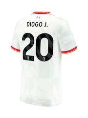 Nike White Liverpool Third Stadium Shirt 2024-25 Diogo J. 20 - Image 3 of 3