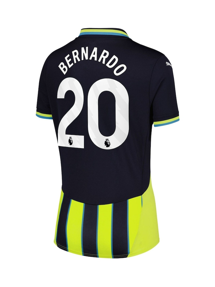 Puma Black Womens Manchester City Away Shirt 2024-25 Bernardo 20 - Image 3 of 3