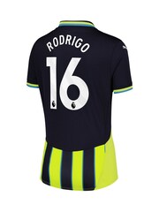 Puma Black Womens Manchester City Away Shirt 2024-25 Rodrigo 16 - Image 3 of 3