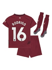 Puma Red Manchester City Third Minikit Shirt 2024-25 Rodrigo 16 - Image 3 of 3