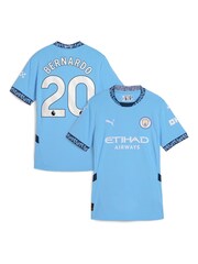 Puma Blue Womens Manchester City Home Shirt 2024-25 with Bernardo 20 - Image 1 of 3