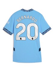 Puma Blue Womens Manchester City Home Shirt 2024-25 with Bernardo 20 - Image 3 of 3