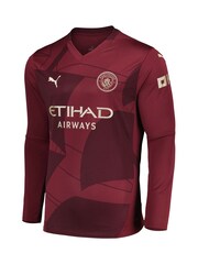 Puma Red Manchester City Third Long Sleeve Shirt 2024-25 Ruben 3 - Image 2 of 3