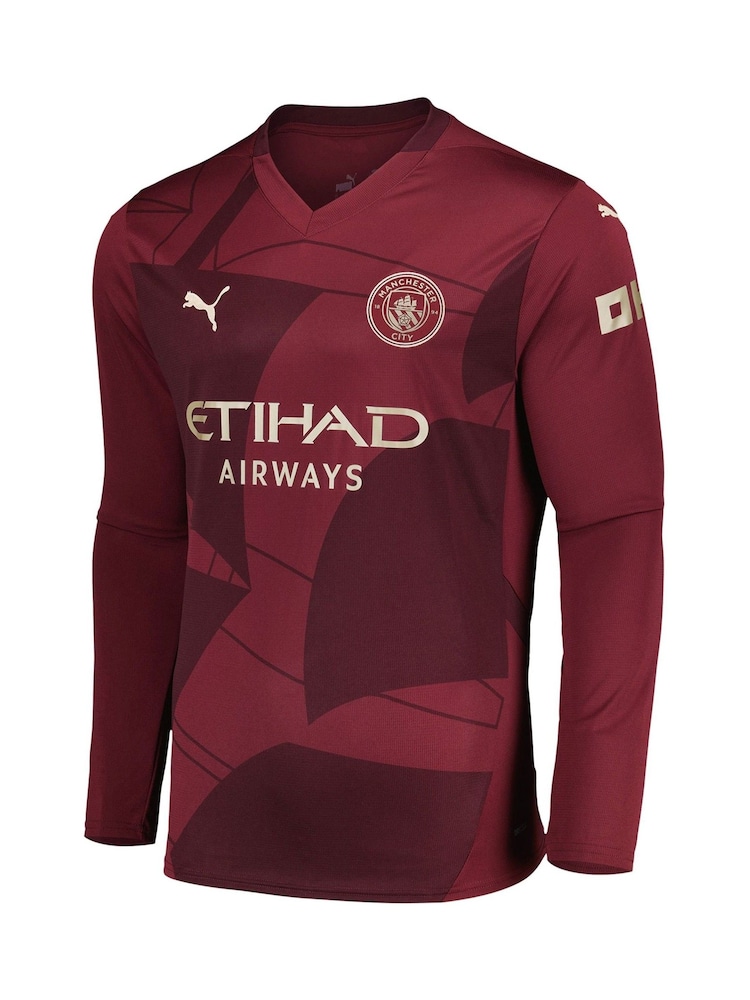Puma Red Manchester City Third Long Sleeve Shirt 2024-25 Ruben 3 - Image 2 of 3
